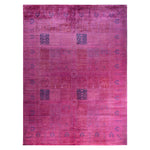 Pink Overdyed Wool Rug - 9'1" x 12'