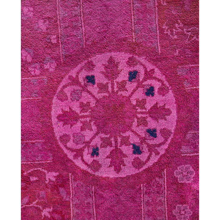 Pink Overdyed Wool Rug - 9'1" x 12'