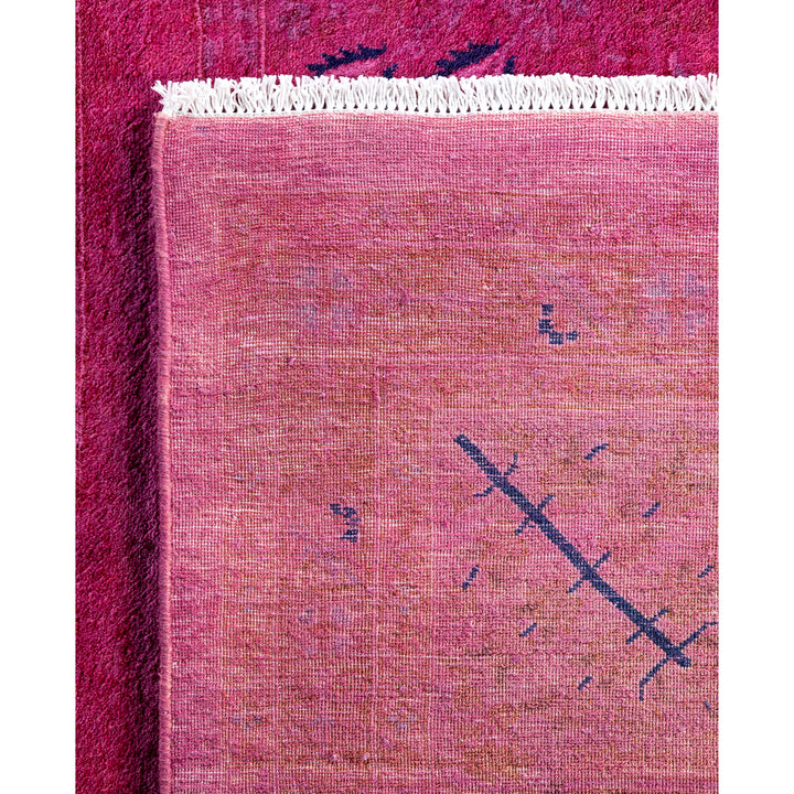 Pink Overdyed Wool Rug - 9'1" x 12'