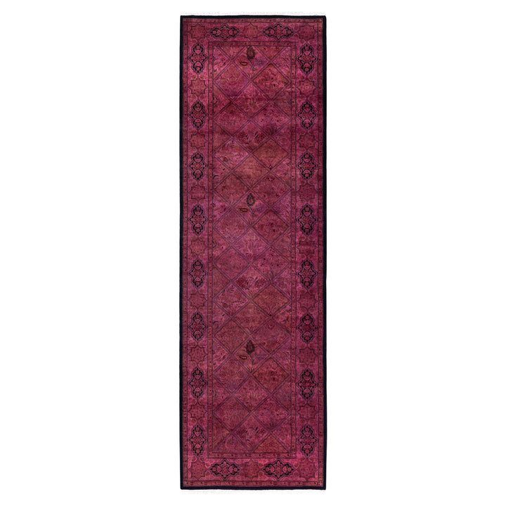 Pink Overdyed Wool Rug - 2'8" x 8'8"