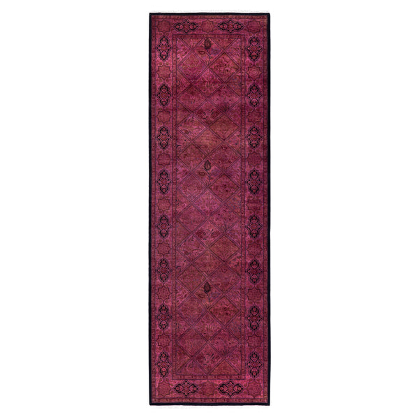 Pink Overdyed Wool Rug - 2'8" x 8'8"