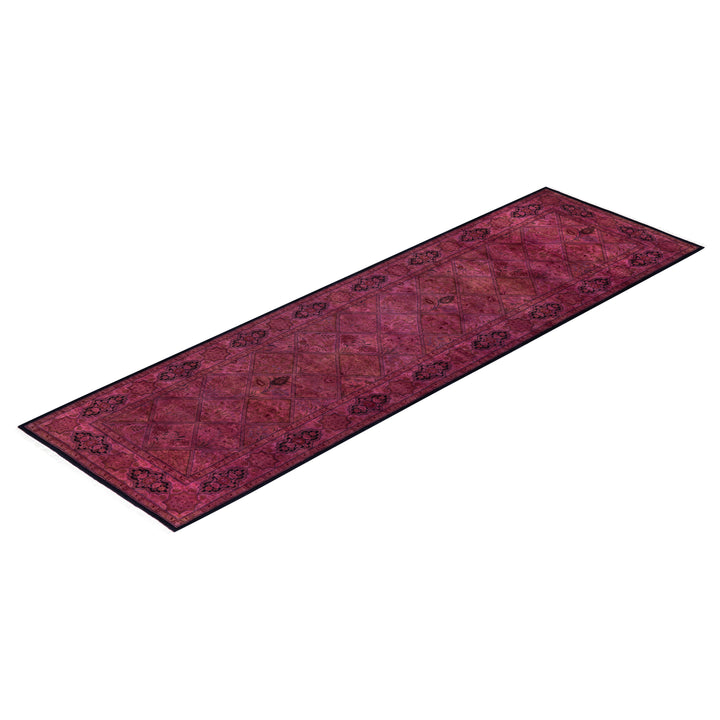 Pink Overdyed Wool Rug - 2'8" x 8'8"