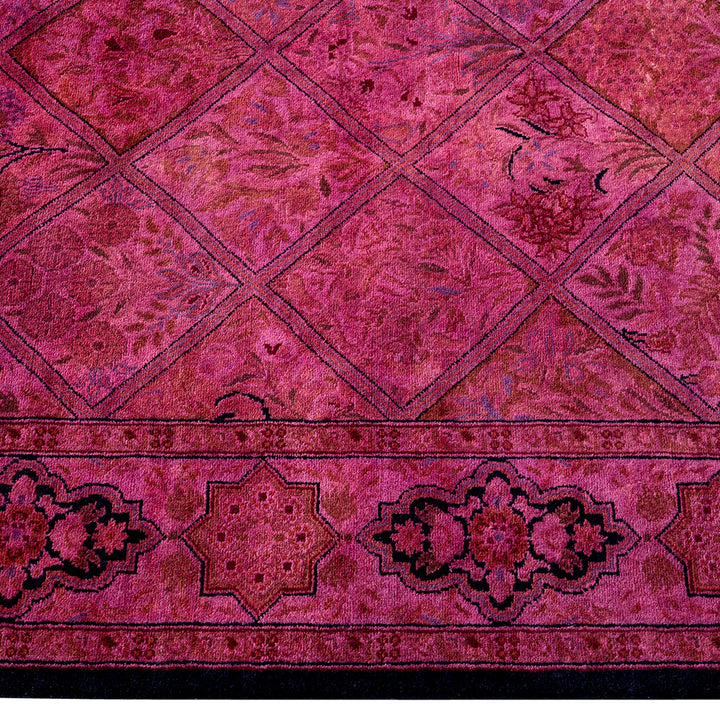 Pink Overdyed Wool Rug - 2'8" x 8'8"