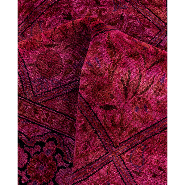 Pink Overdyed Wool Rug - 2'8" x 8'8"