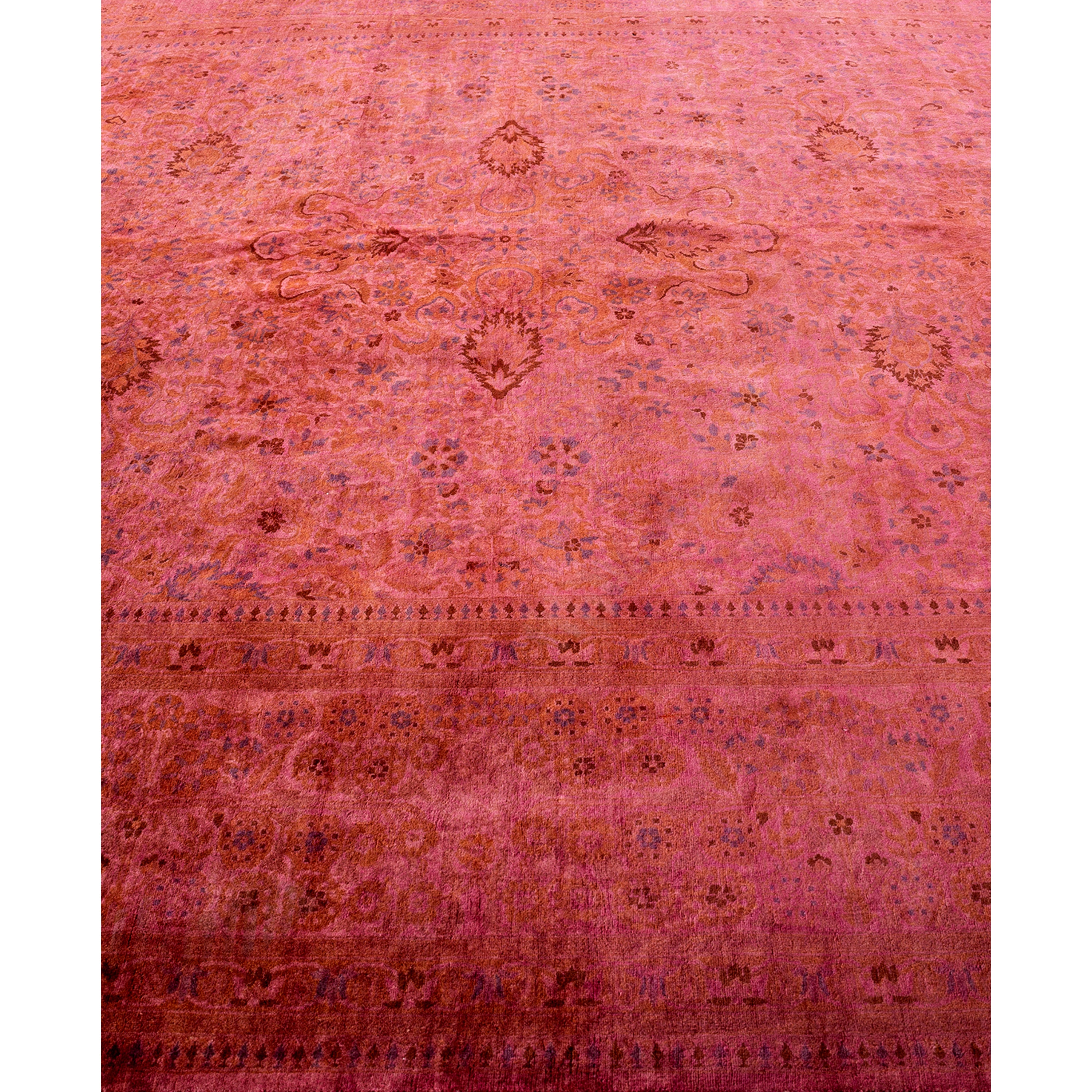 Pink Overdyed Wool Rug - 8'3" x 10'3"