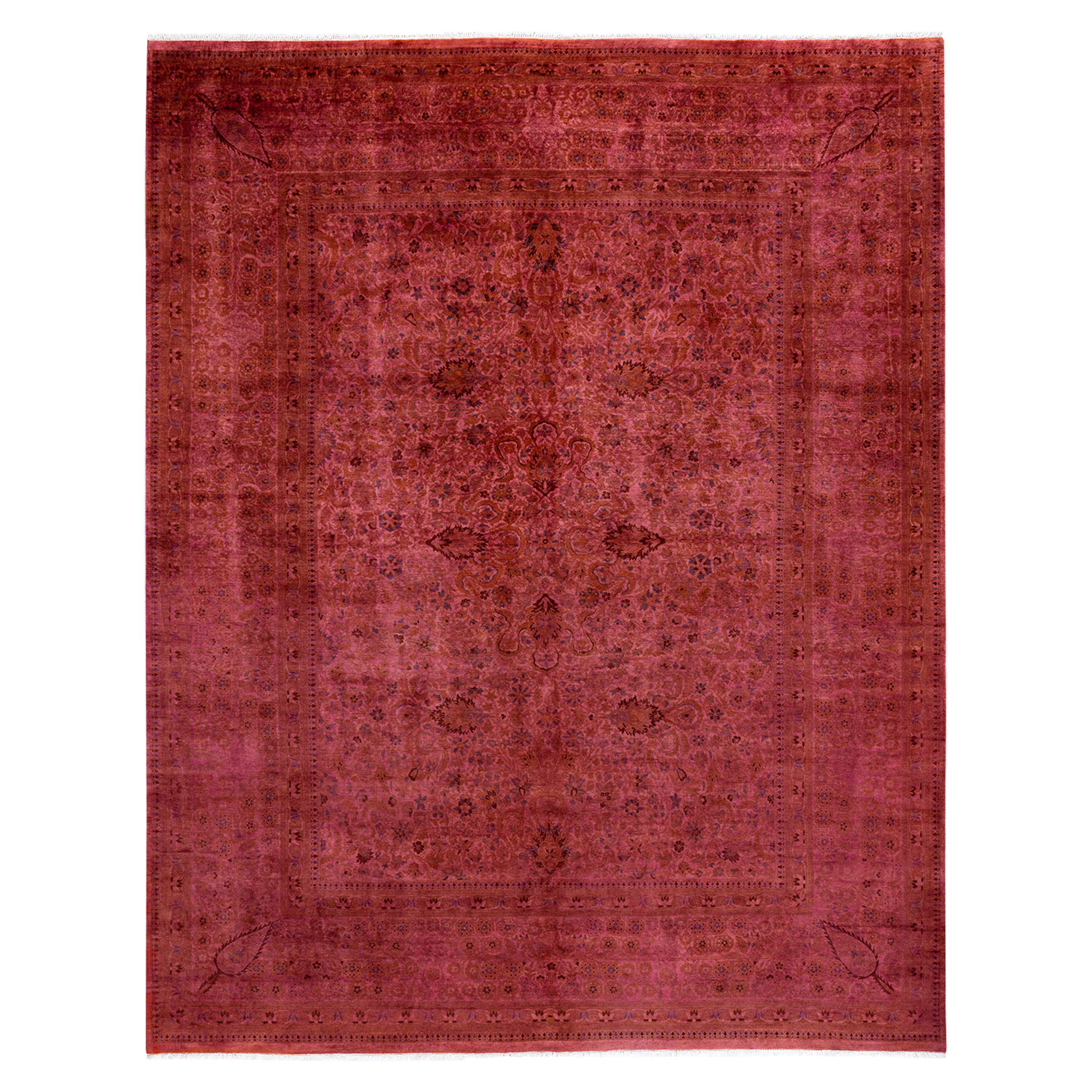 Pink Overdyed Wool Rug - 8'3" x 10'3"