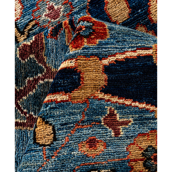 Light Blue Traditional Serapi Wool Rug - 9'2" x 11'11"