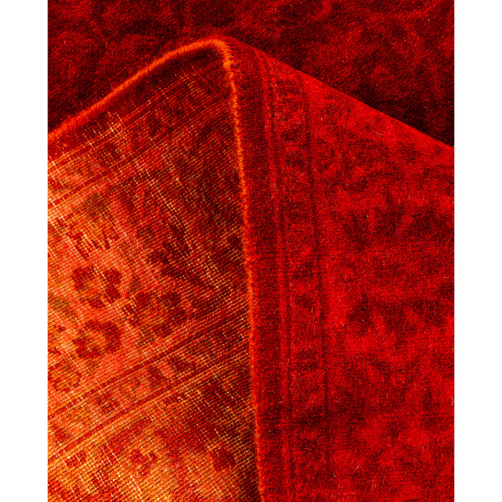 Red Overdyed Wool Rug - 2'7" x 20'9"