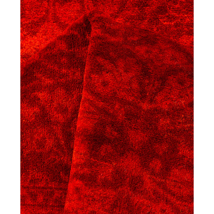 Red Overdyed Wool Rug - 2'7" x 20'9"