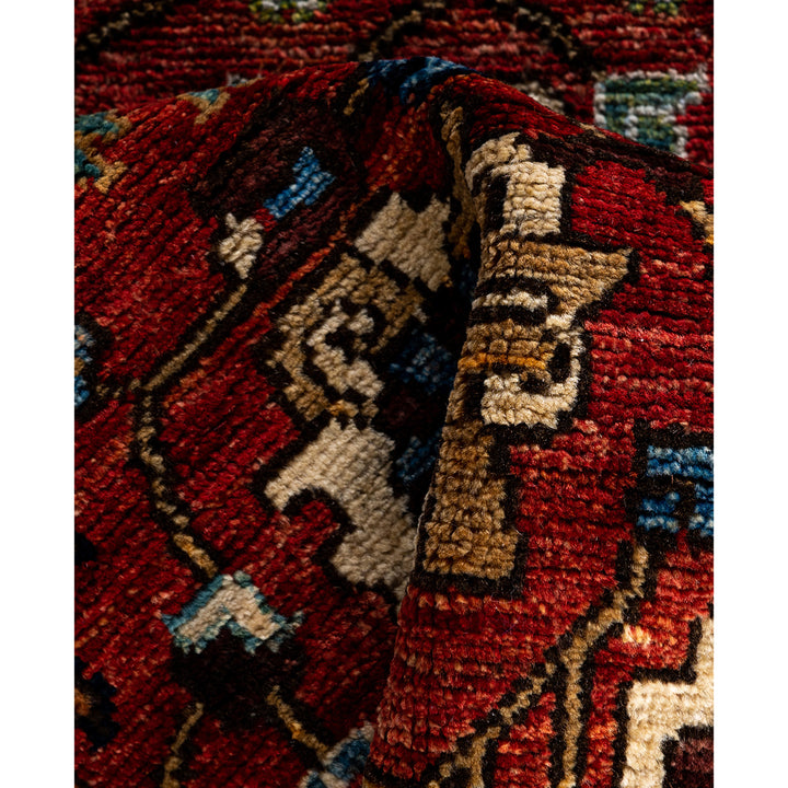 Red Traditional Serapi Wool Runner - 2'7" x 11'4"