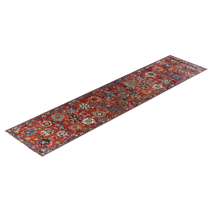 Red Traditional Serapi Wool Runner - 2'7" x 11'4"