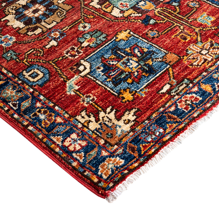 Red Traditional Serapi Wool Runner - 2'7" x 11'4"