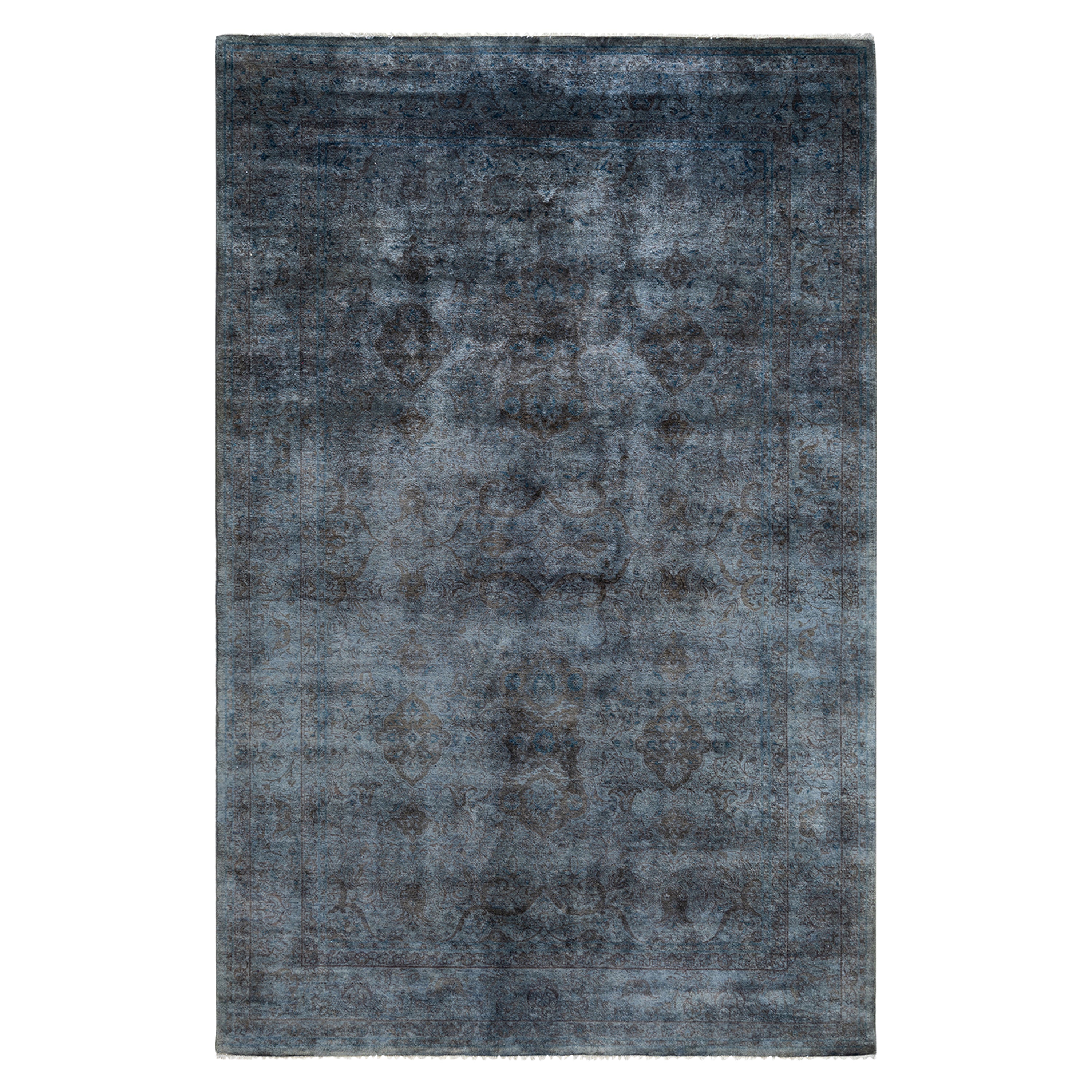 Grey Overdyed Wool Rug - 6'2" x 9'5"