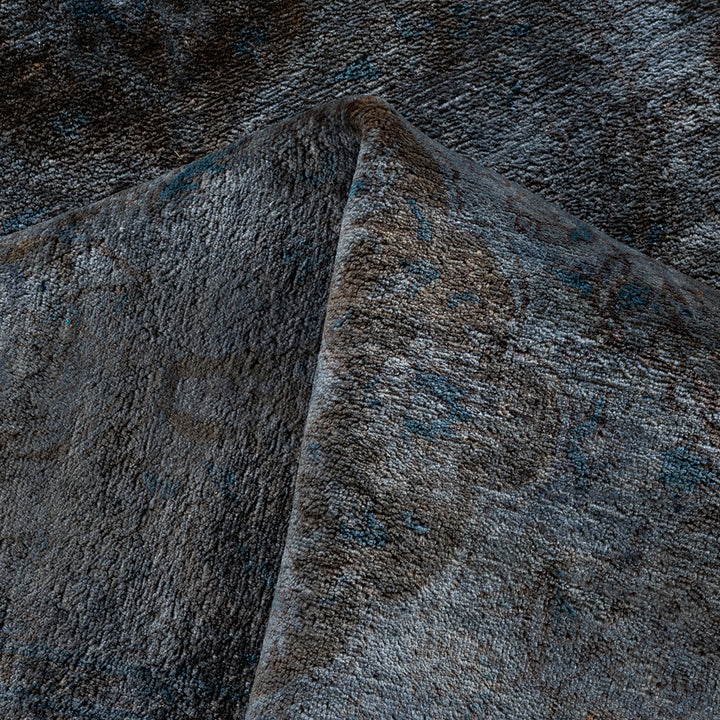 Grey Overdyed Wool Rug - 6'2" x 9'5"