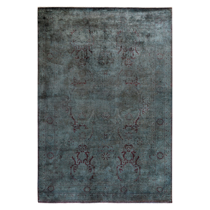 Grey Overdyed Wool Rug - 6'2" x 9'