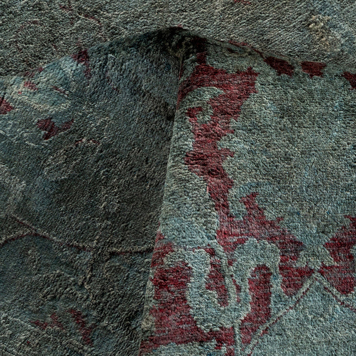 Grey Overdyed Wool Rug - 6'2" x 9'