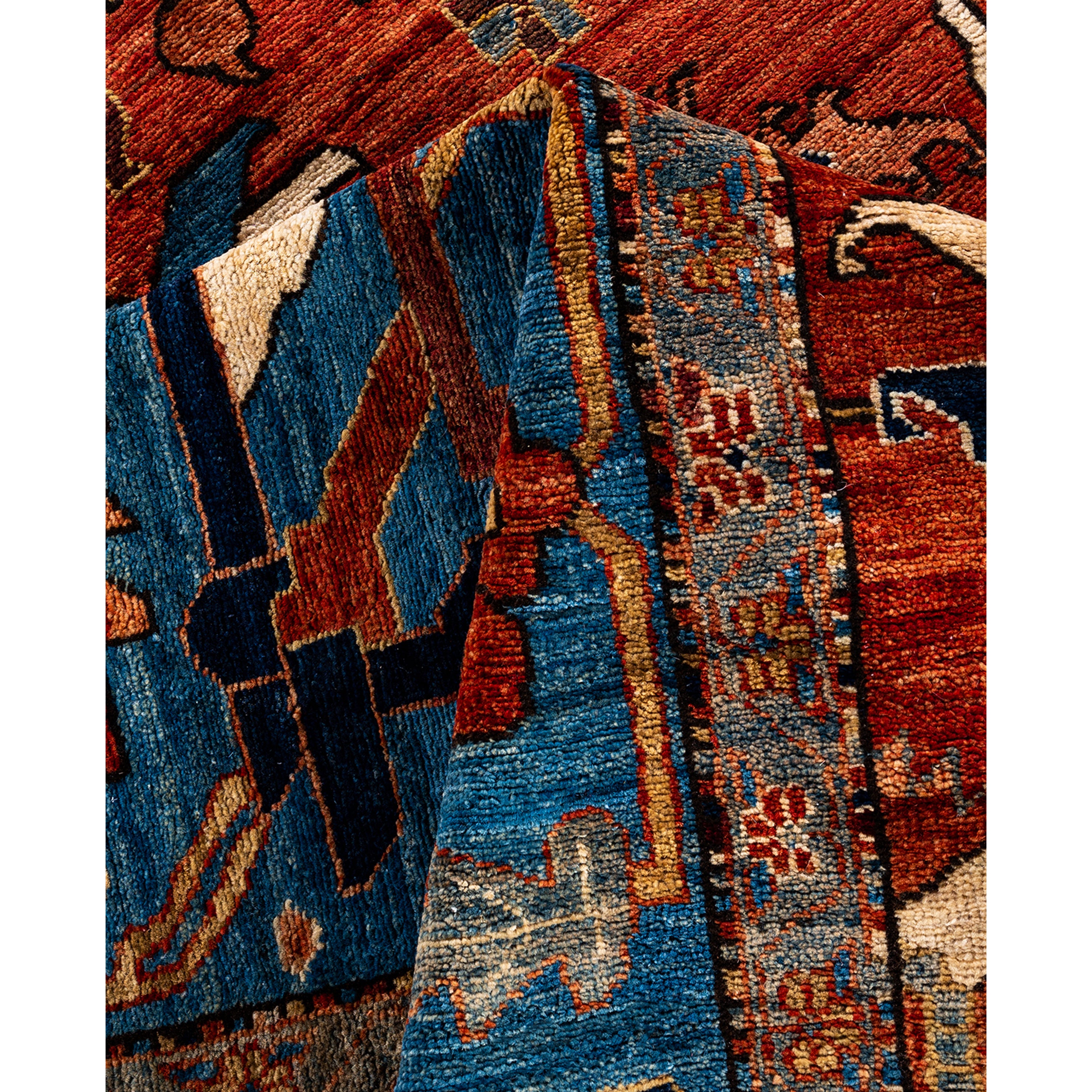 Red Traditional Serapi Wool Rug - 10'3" x 14'