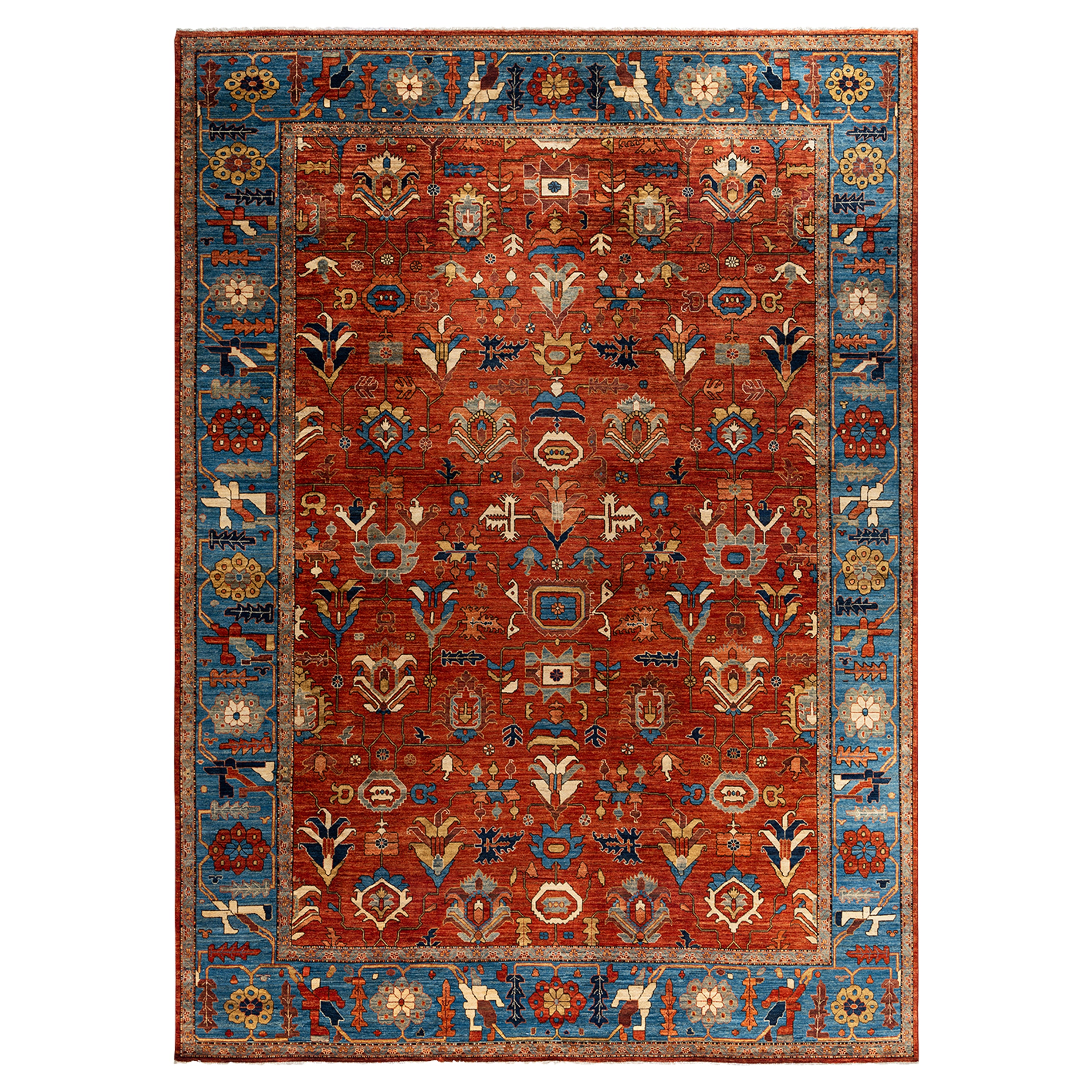 Red Traditional Serapi Wool Rug - 10'3" x 14'