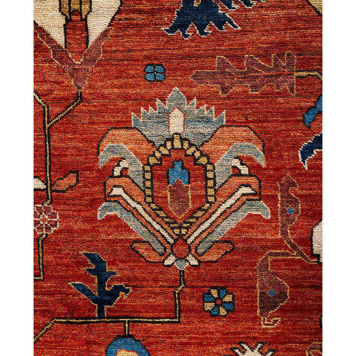Red Traditional Serapi Wool Rug - 10'3" x 14'