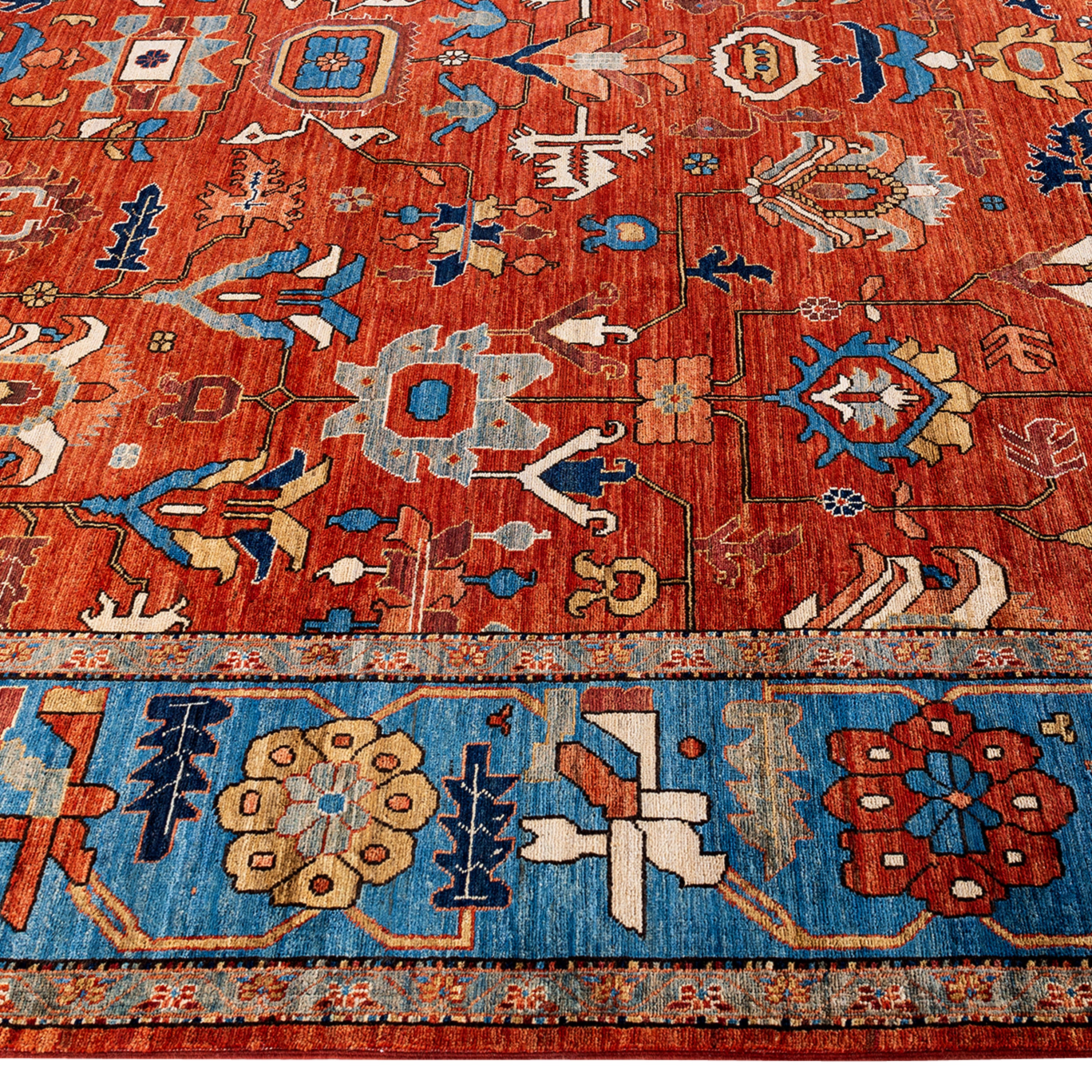 Red Traditional Serapi Wool Rug - 10'3" x 14'