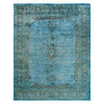 Blue Overdyed Wool Rug - 8'1" x 10'1"
