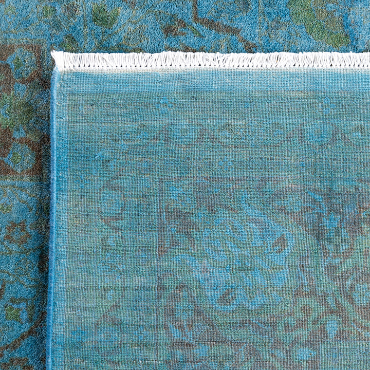 Blue Overdyed Wool Rug - 8'1" x 10'1"