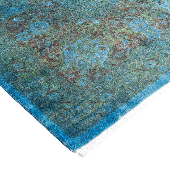 Blue Overdyed Wool Rug - 8'1" x 10'1"