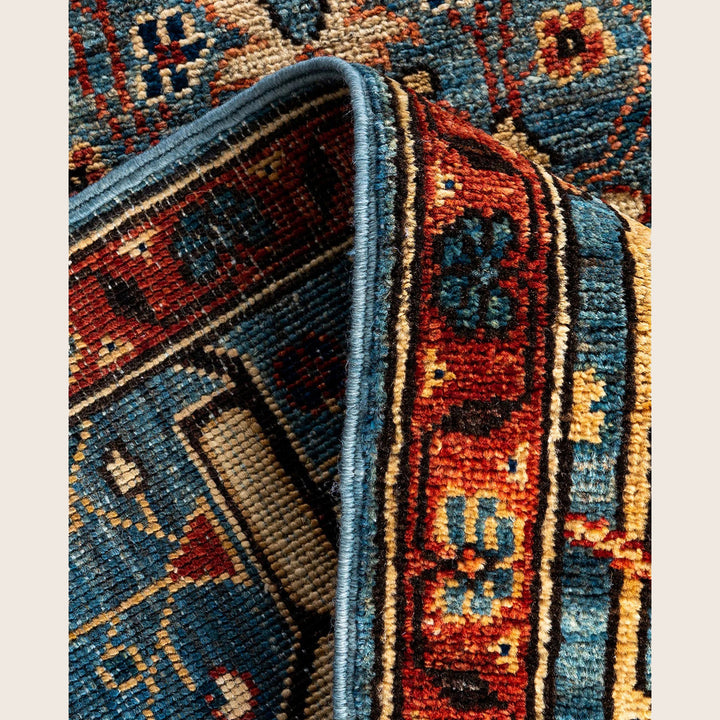 Light Blue Traditional Serapi Wool Runner - 2'8" x 9'9"