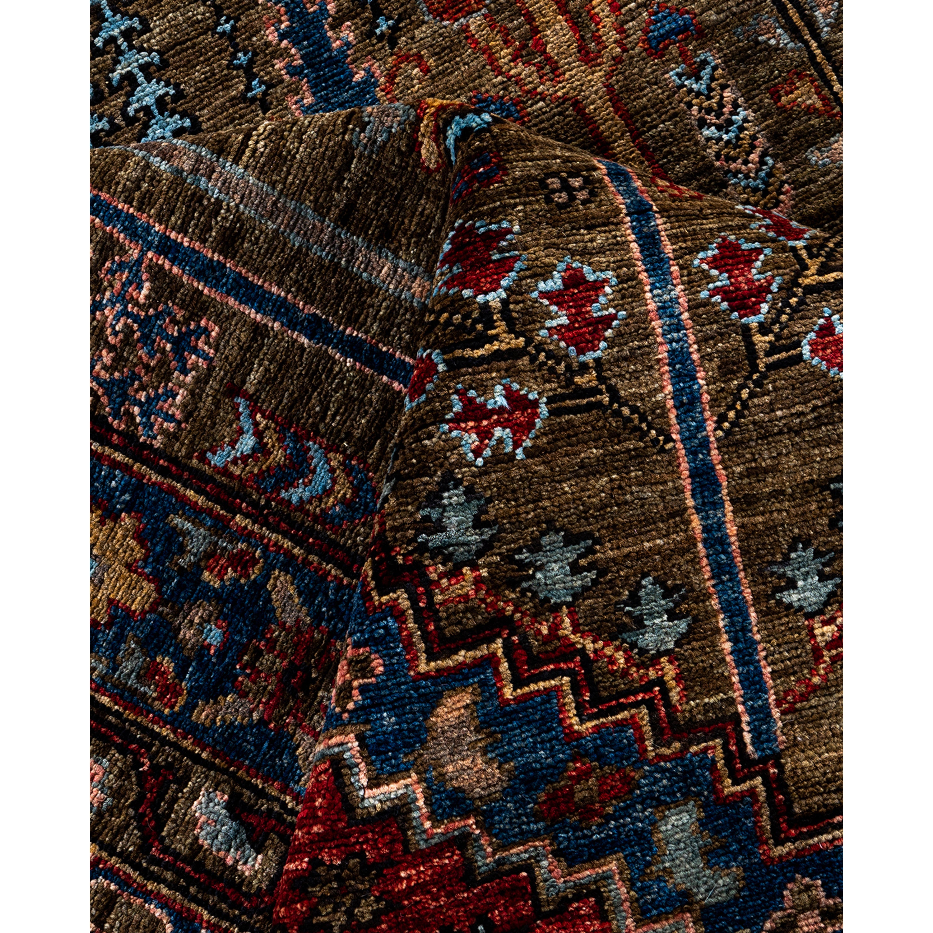 Red Traditional Serapi Wool Rug - 8'2" x 9'11"