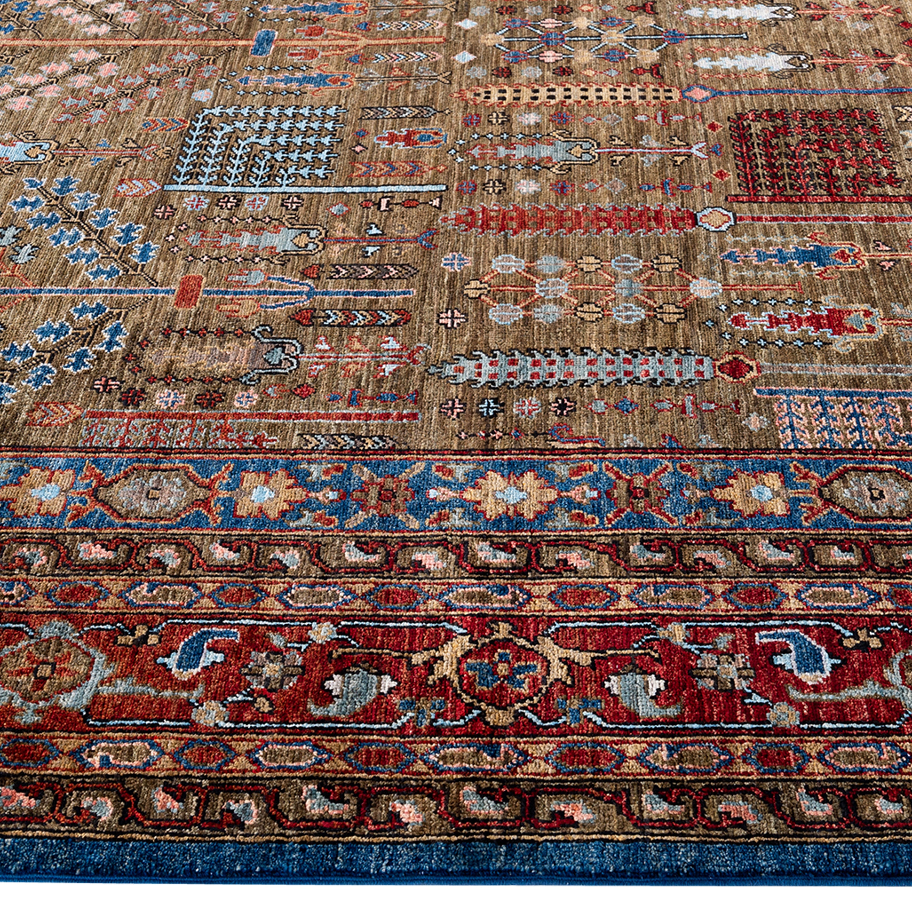 Red Traditional Serapi Wool Rug - 8'2" x 9'11"