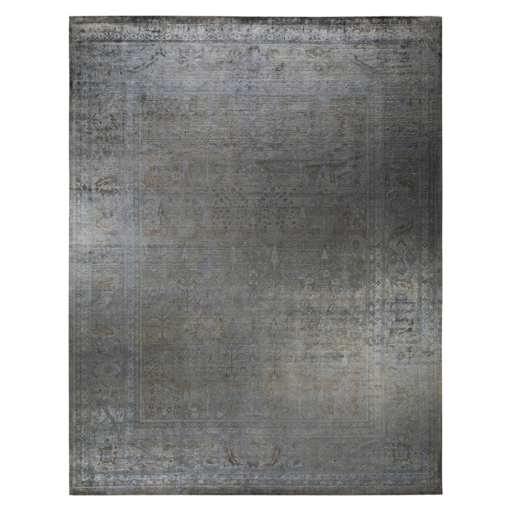 Grey Overdyed Wool Rug - 11'10" x 14'10"