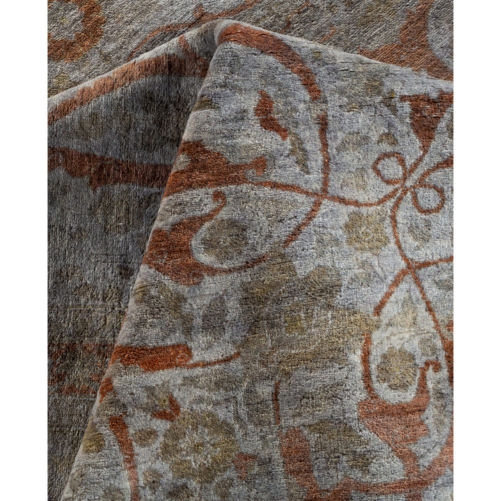 Grey Overdyed Wool Rug - 10' x 13'7"