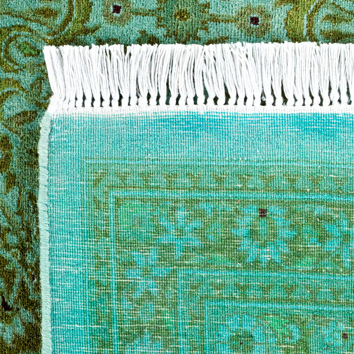 Light Blue Overdyed Wool Rug - 6'1" x 9'7"