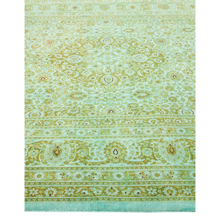 Light Blue Overdyed Wool Rug - 6'1" x 9'7"