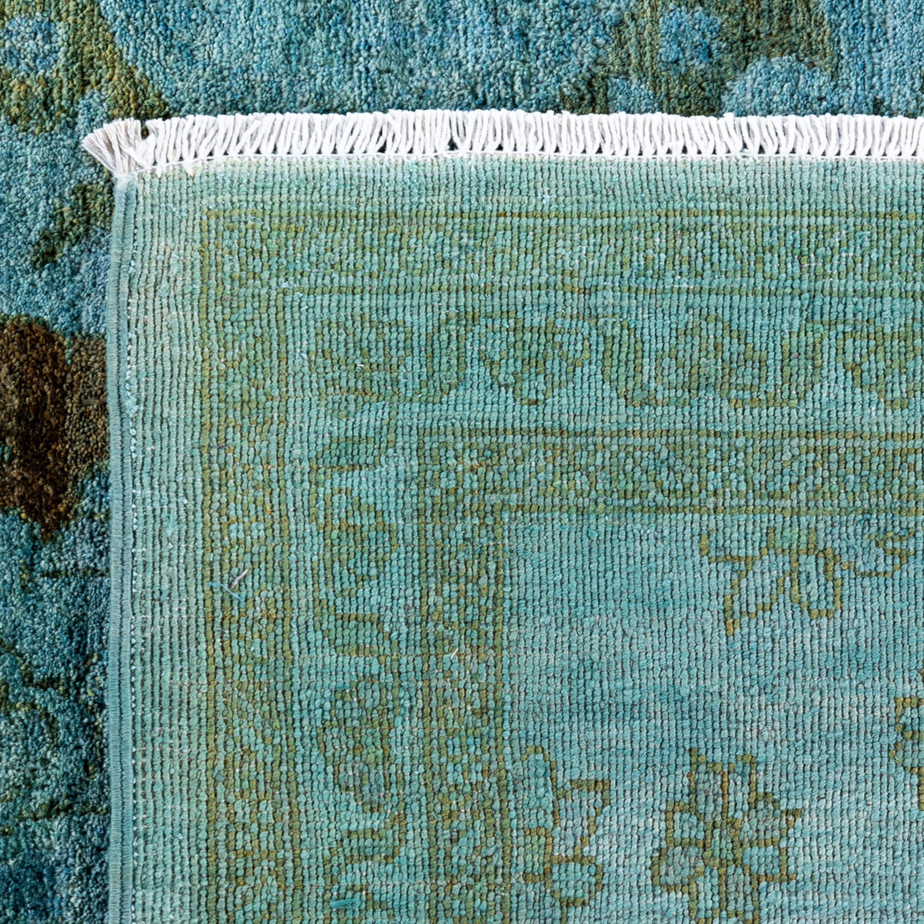 Blue Overdyed Wool Rug - 9'3" x 11'10"