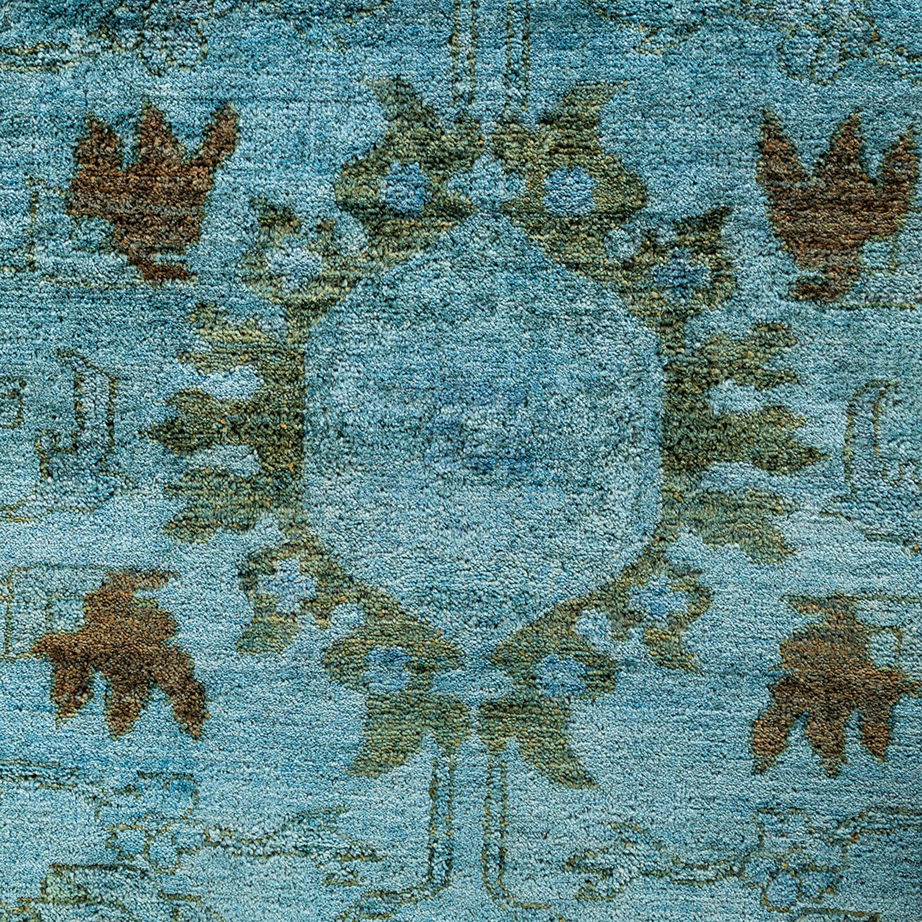 Blue Overdyed Wool Rug - 9'3" x 11'10"