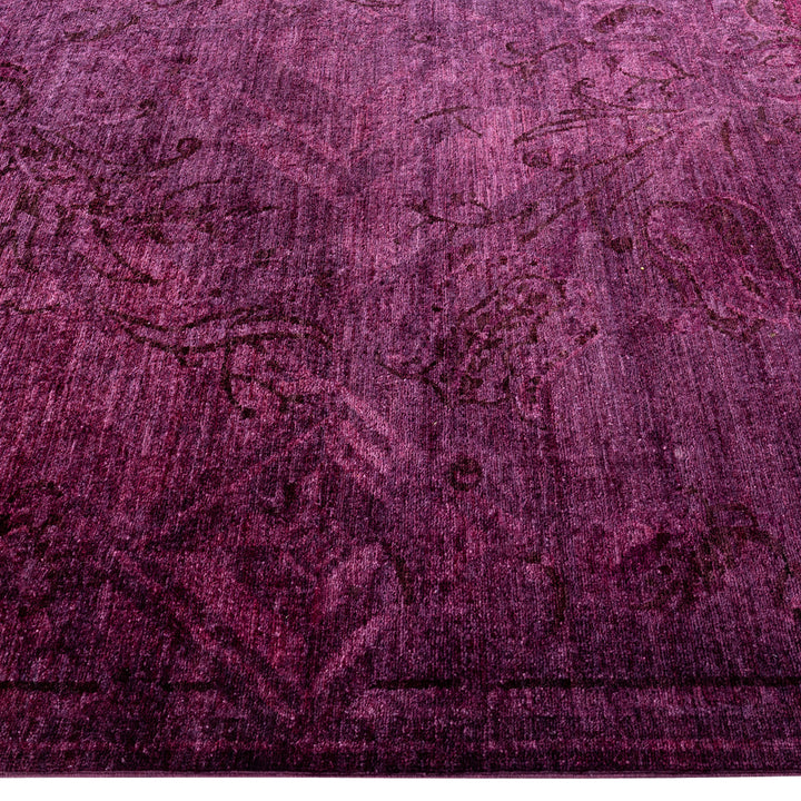 Pink Overdyed Wool Rug - 8'1" x 10'3"