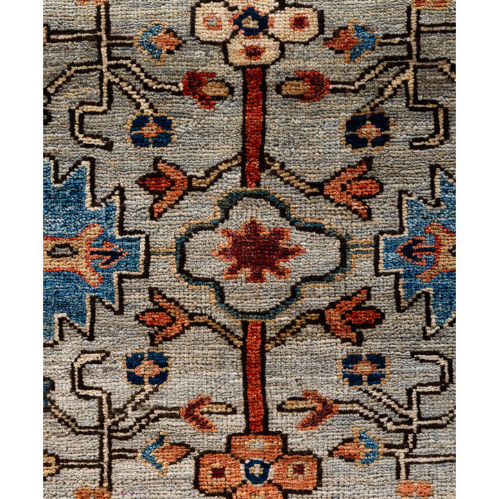 Grey Traditional Serapi Wool Rug - 9'1" x 12'2"
