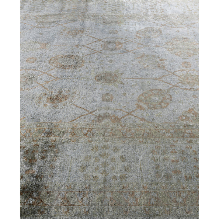 Silver Overdyed Wool Rug - 6'1" x 8'10"