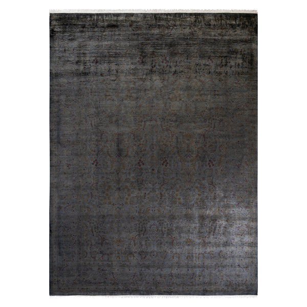 Grey Overdyed Wool Rug - 9'3" x 12'5"