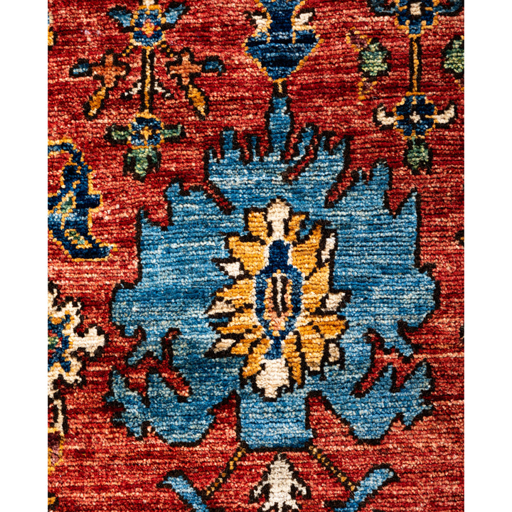 Red Traditional Serapi Wool Rug - 2'9" x 19'2"