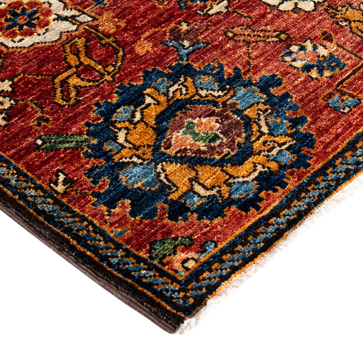 Red Traditional Serapi Wool Rug - 2'9" x 19'2"