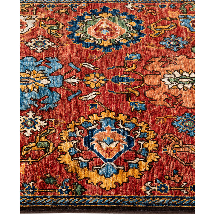 Red Traditional Serapi Wool Rug - 2'9" x 19'2"
