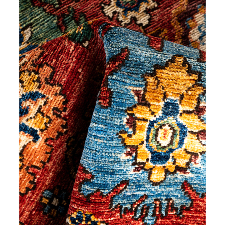 Red Traditional Serapi Wool Rug - 2'9" x 19'2"