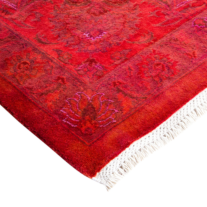 Orange Overdyed Wool Rug - 9'2" x 12'4"
