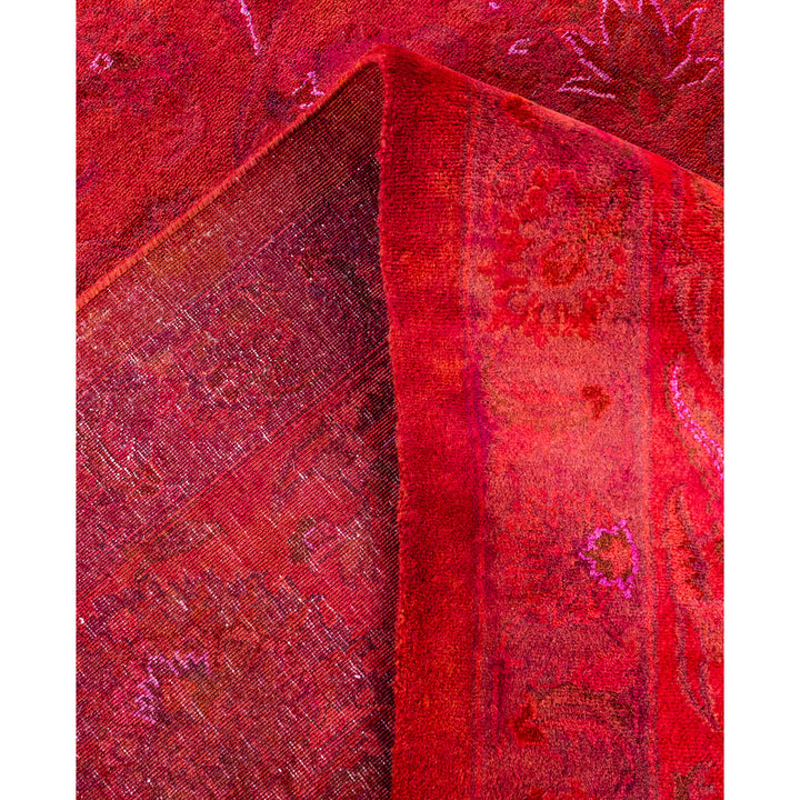 Orange Overdyed Wool Rug - 9'2" x 12'4"