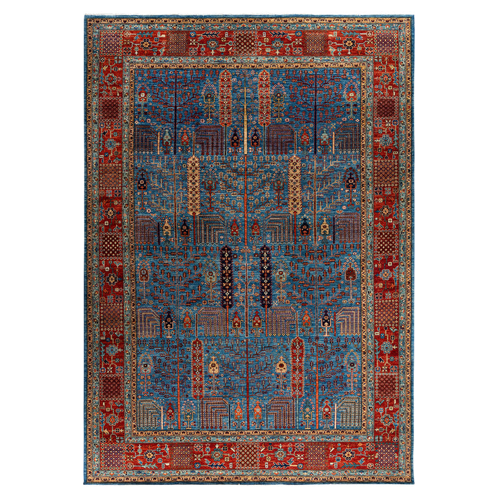Blue Traditional Serapi Wool Rug - 9'8" x 13'10"