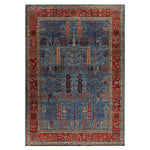 Blue Traditional Serapi Wool Rug - 9'8" x 13'10"