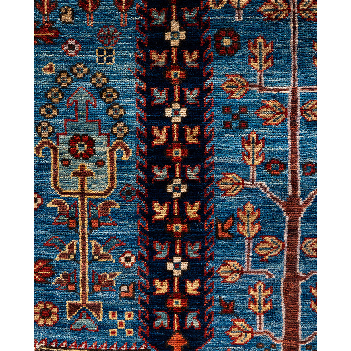 Blue Traditional Serapi Wool Rug - 9'8" x 13'10"