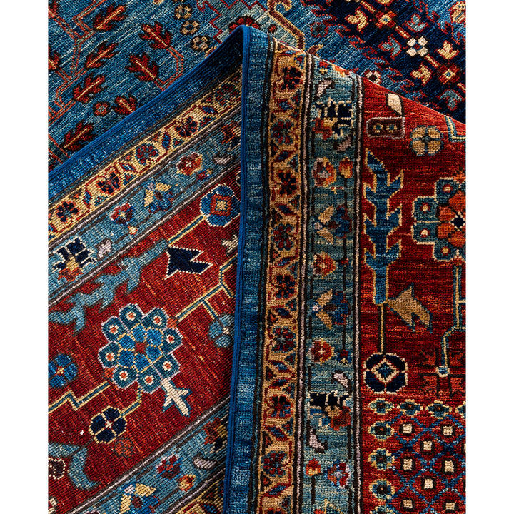 Blue Traditional Serapi Wool Rug - 9'8" x 13'10"